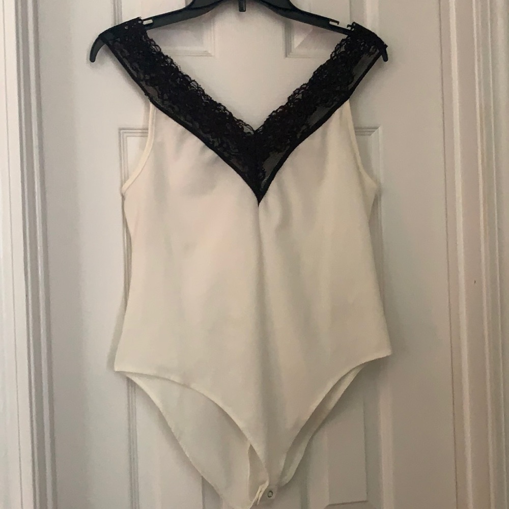 White ribbed bodysuit